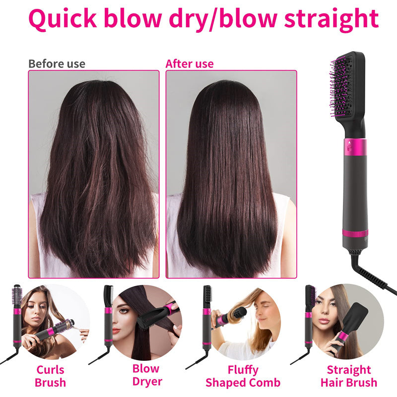 Professional 5 In 1 Hair Dryer And Straightener