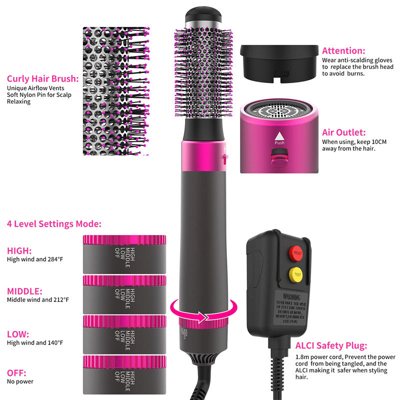 Professional 5 In 1 Hair Dryer And Straightener