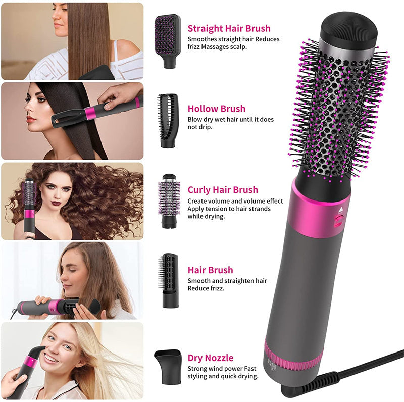 Professional 5 In 1 Hair Dryer And Straightener